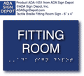 Fitting Room ADA Sign with Text and Braille - 6" x 4" thumbnail