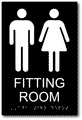 Unisex Fitting Room ADA Signs - 6" x 9" thumbnail