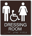 Unisex Wheelchair Accessible Dressing Room ADA Signs  - 8" x 9" thumbnail