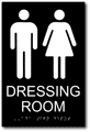 Unisex Dressing Room ADA Signs - 6" x 9" thumbnail