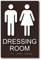 Unisex Dressing Room ADA Signs - 6" x 9" thumbnail