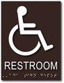 Wheelchair Accessible Restroom Braille ADA Signs - 6" x 8" thumbnail