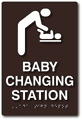 Baby Diaper Changing Restroom ADA Signs - 6" x 9" thumbnail