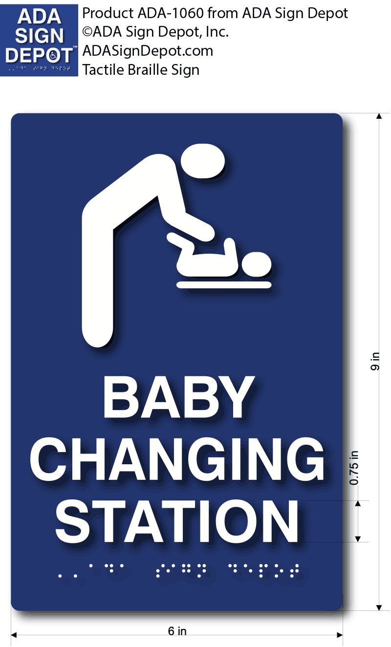 ADA Compliant Baby Diaper Changing Restroom Sign ADA Sign Depot