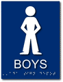 Boys Restroom Braille ADA Signs - 6" x 8" thumbnail