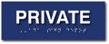 Private Room Sign - 8" x 3" - ADA Compliant Braille Sign thumbnail