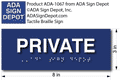 Private Room Sign - 8" x 3" - ADA Compliant Braille Sign thumbnail
