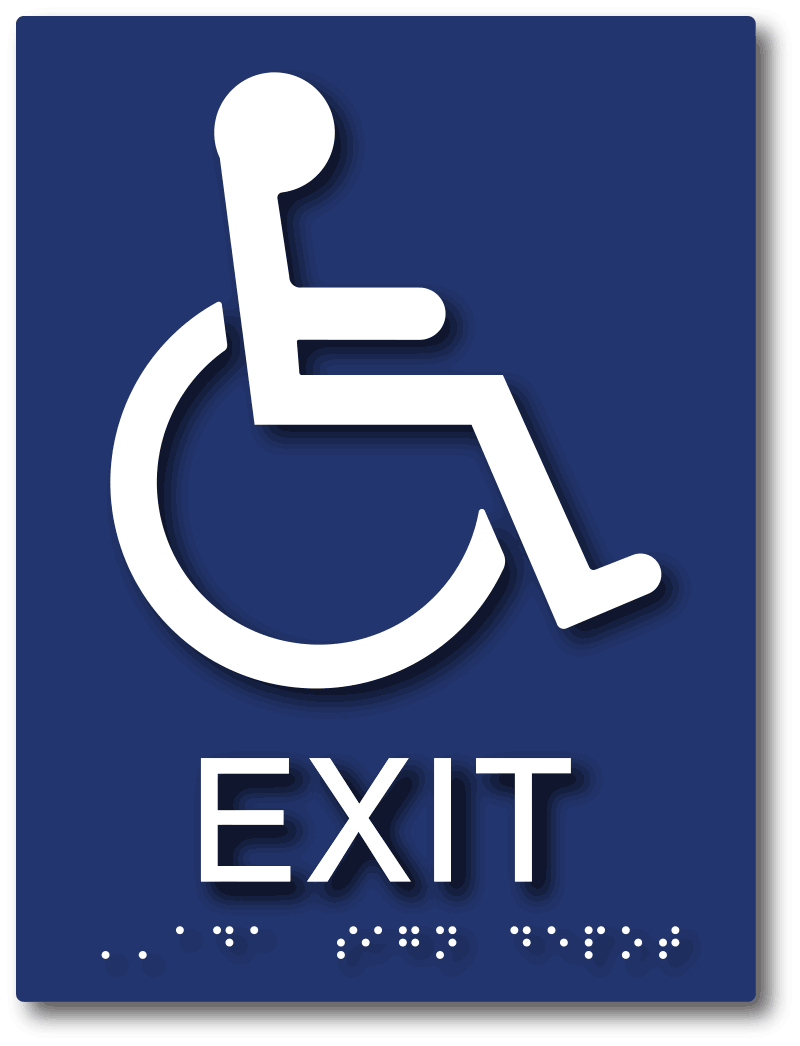 Exsit Sign Blue Blue Exit Sign