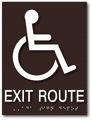 Wheelchair Accessible Exit Route ADA Signs - 6" x 8" thumbnail