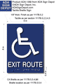 Wheelchair Accessible Exit Route ADA Signs - 6" x 8" thumbnail