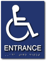 Wheelchair Accessible Entrance ADA Signs - 6" x 8" thumbnail