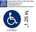 1.25" Adhesive Wheelchair Accessible Sign for Tables, etc. - Pack of 10 thumbnail