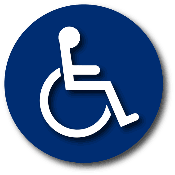ADA-1075 Wheelchair Symbol Round Sign for Tables