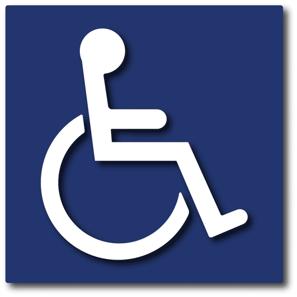 ADA-1077 Wheelchair Symbol Window Decal Label Wholesale Pricing