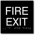 Fire Exit Braille Sign - 6" x 6" thumbnail