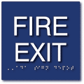 Fire Exit Braille Sign - 6" x 6" thumbnail