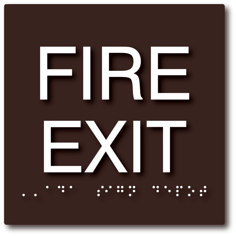 ADA Compliant EXIT STAIR UP Sign Tactile With Braille 6"x6" - SignOpti