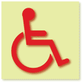 Luminous Symbol Of Accessibility Sign - 6" x 6" thumbnail