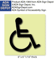 Luminous Symbol Of Accessibility Sign - 6" x 6" thumbnail