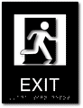 Exit ADA Signs with Running Person Symbol - 6" x 8" thumbnail
