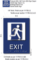 Exit ADA Signs with Running Person Symbol - 6" x 8" thumbnail