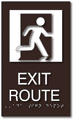 Exit Route ADA Signs with Running Person Symbol - 6" x 10" thumbnail