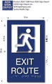 Exit Route ADA Signs with Running Person Symbol - 6" x 10" thumbnail