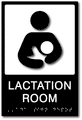 Lactation Room ADA Signs with Braille and Nursing Pictogram - 6" x 9" thumbnail