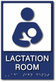 Lactation Room ADA Signs with Braille and Nursing Pictogram - 6" x 9" thumbnail