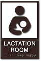 Lactation Room ADA Signs with Braille and Nursing Pictogram - 6" x 9" thumbnail