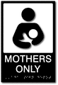 Nursing Mothers Only Child Nursing Room ADA Signs - 6" x 9" thumbnail