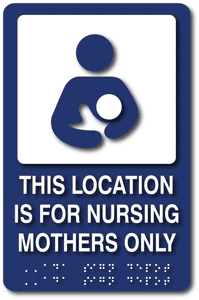ADA-1108 This Location For Nursing Mothers Only ADA Sign in Blue