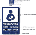 Nursing Mothers Only ADA Signs with Braille - 6.5" x 10" thumbnail