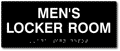 Men's Locker Room Sign with Braille - 10" x 4" thumbnail