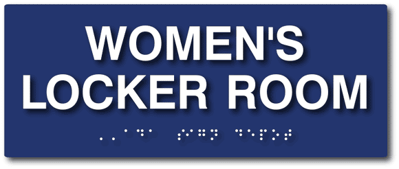 ADA-1110 Women's Locker Room ADA Sign - Blue