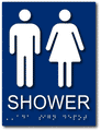 Unisex Shower Room Sign - 6" x 8" thumbnail