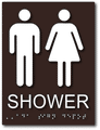 Unisex Shower Room Sign - 6" x 8" thumbnail