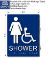 Womens Wheelchair Accessible Shower Room Sign - 6" x 8" thumbnail