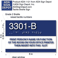 Room Number with Name Insert Window ADA Signs - 8" x 5" thumbnail