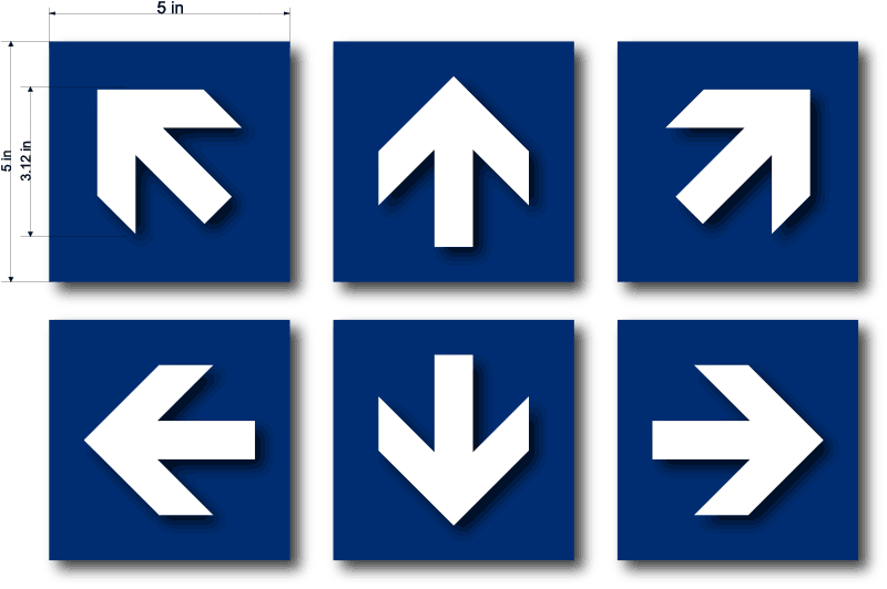 ADA Compliant Tactile Arrow Sign - Choose Direction – ADA Sign Depot