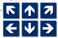 Tactile Arrow Sign - 5" x 5" - Choose Direction of Arrow thumbnail