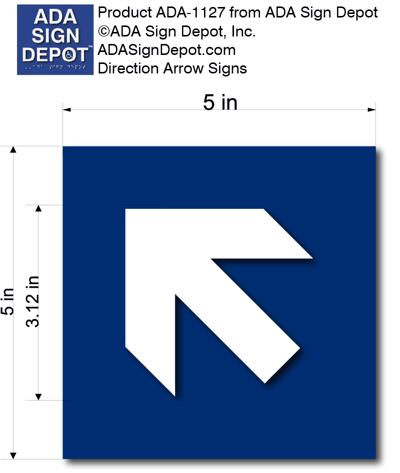 ADA Compliant Tactile Arrow Sign - Choose Direction – ADA Sign Depot