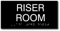 Riser Room Sign - 8x4 - ADA Compliant Tactile Text and Braille thumbnail