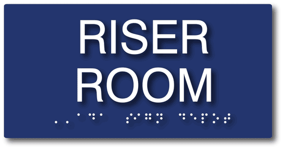Riser Room Sign - ADA Compliant Fire Riser Room Sign with Braille