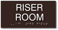 Riser Room Sign - 8x4 - ADA Compliant Tactile Text and Braille thumbnail
