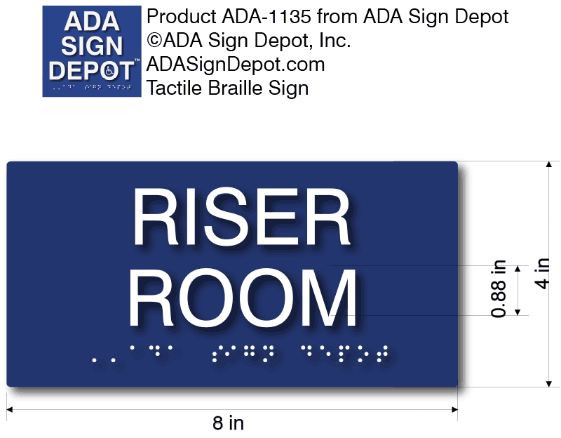 Riser Room Sign - ADA Compliant Fire Riser Room Sign with Braille – ADA ...