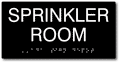 Sprinkler Room Sign - 8x4 - ADA Compliant Tactile Braille Sign thumbnail