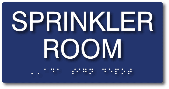 Sprinkler Room Sign - ADA Compliant Sprinkler Room Signs with Braille
