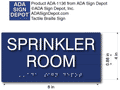 Sprinkler Room Sign - 8x4 - ADA Compliant Tactile Braille Sign thumbnail