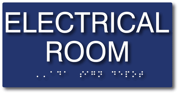 Electrical Room Sign - ADA Compliant Electrical Room Sign with Braille
